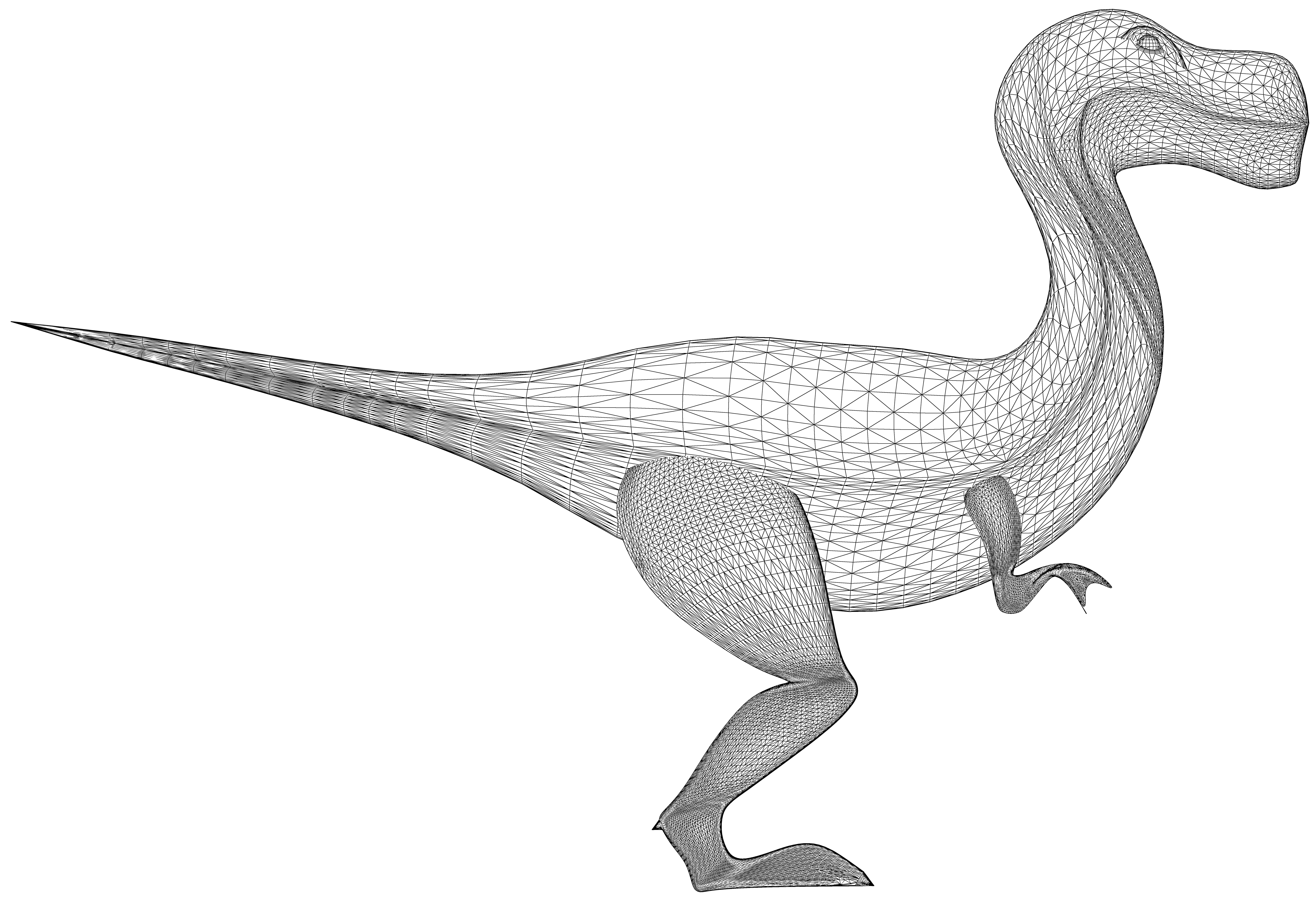 Фото 3d модель динозавра (вид сбоку)