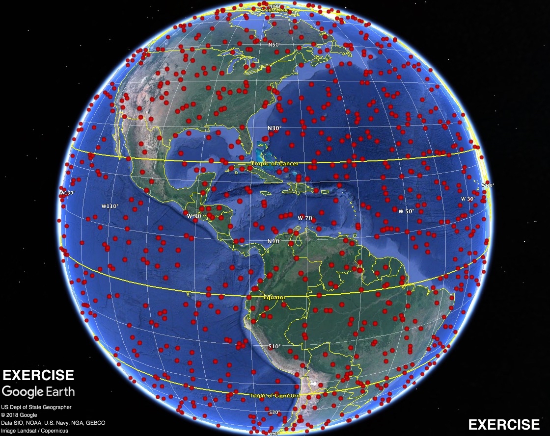 Potential impact hemisphere for C/2019 PDC