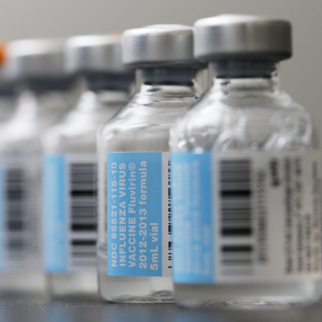 Flu vaccine vials