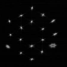 18 unfocused images of same target star HD 84406.