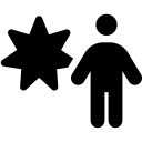 Font Awesome Person Burst icon