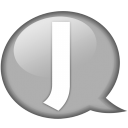 Speech balloon white j icon
