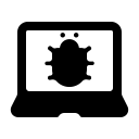 Laptop bug icon