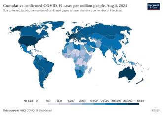 Total confirmed cases of COVID‑19 per million people[349]
