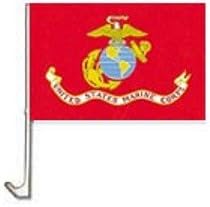 Americas & Americas Marine Corp Car Flag