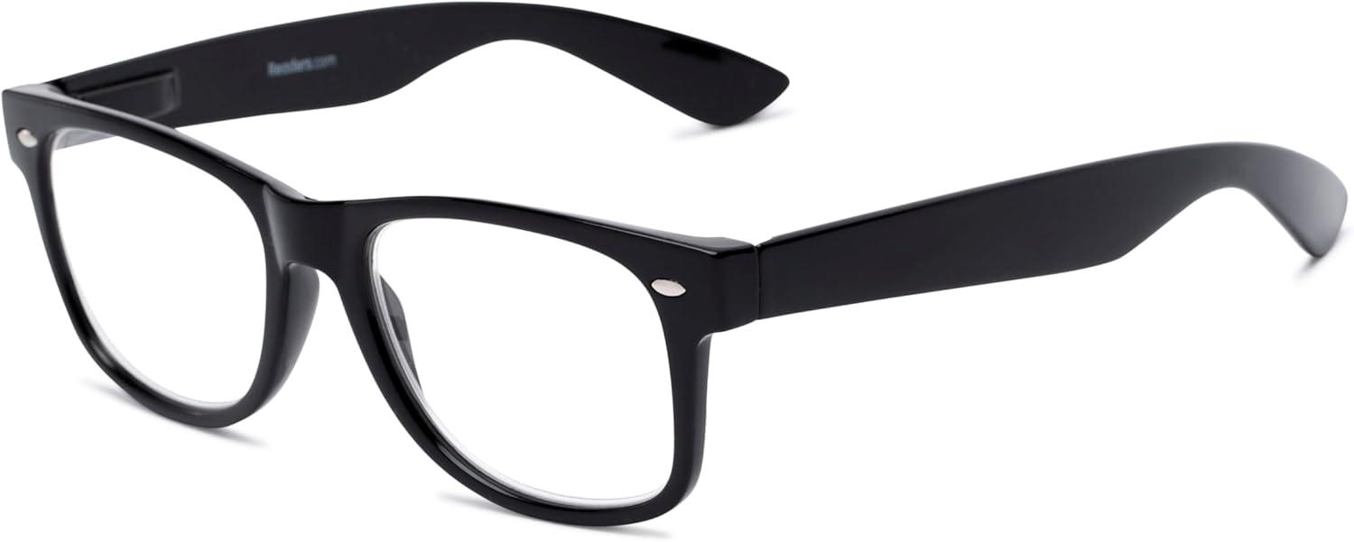 Readers Readers.com Reading Glasses: The Dash Blue Light, Metal rectangle Style for Men and Women