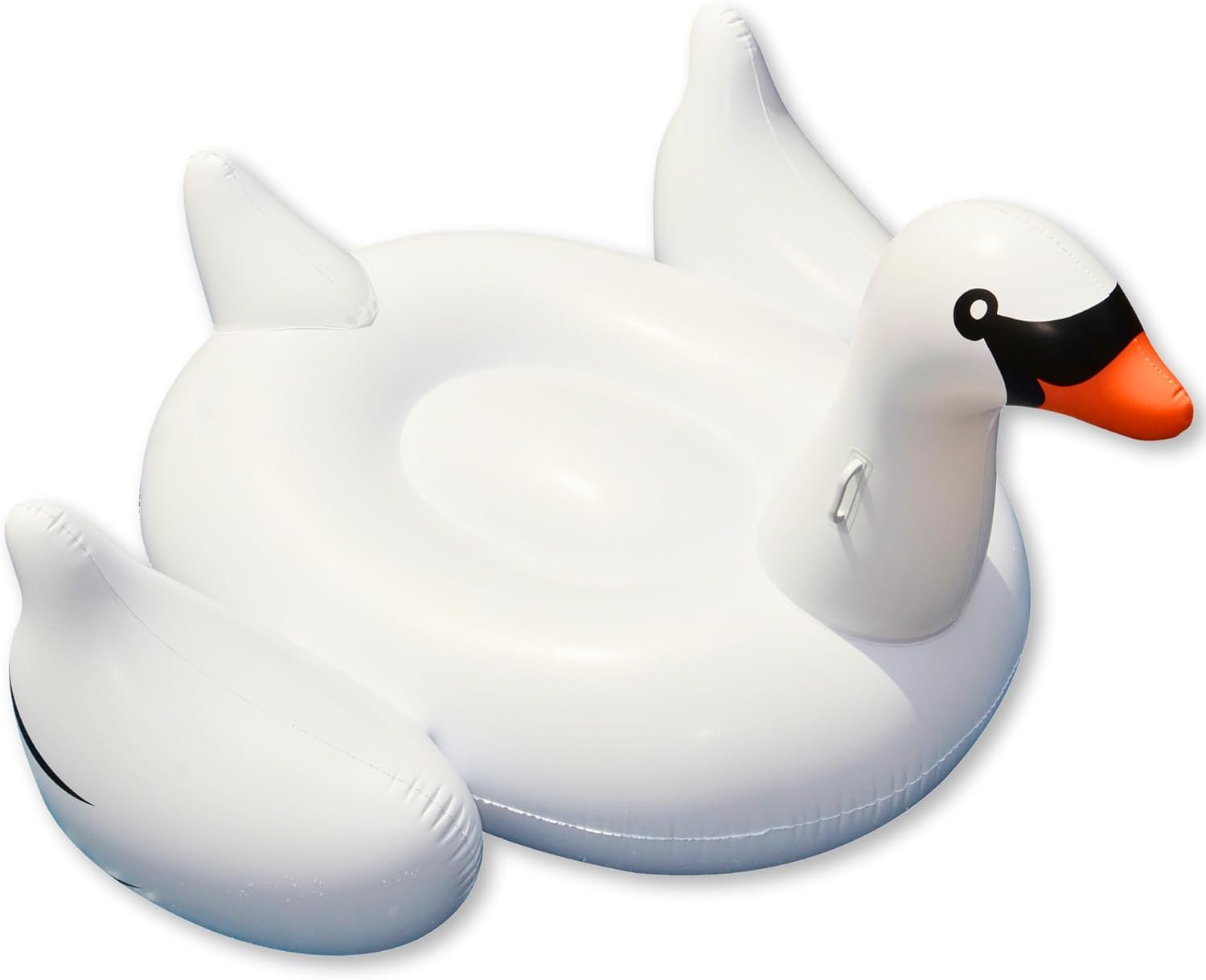 SWIMLINE ORIGINAL 90621 Giant Inflatable Swan Pool Float Floatie Ride-On Lounge W/ Stable Legs Wings Large Rideable Blow Up Summer Beach Swimming Party Lounge Big Raft Tube Decoration Toys Kids Adults