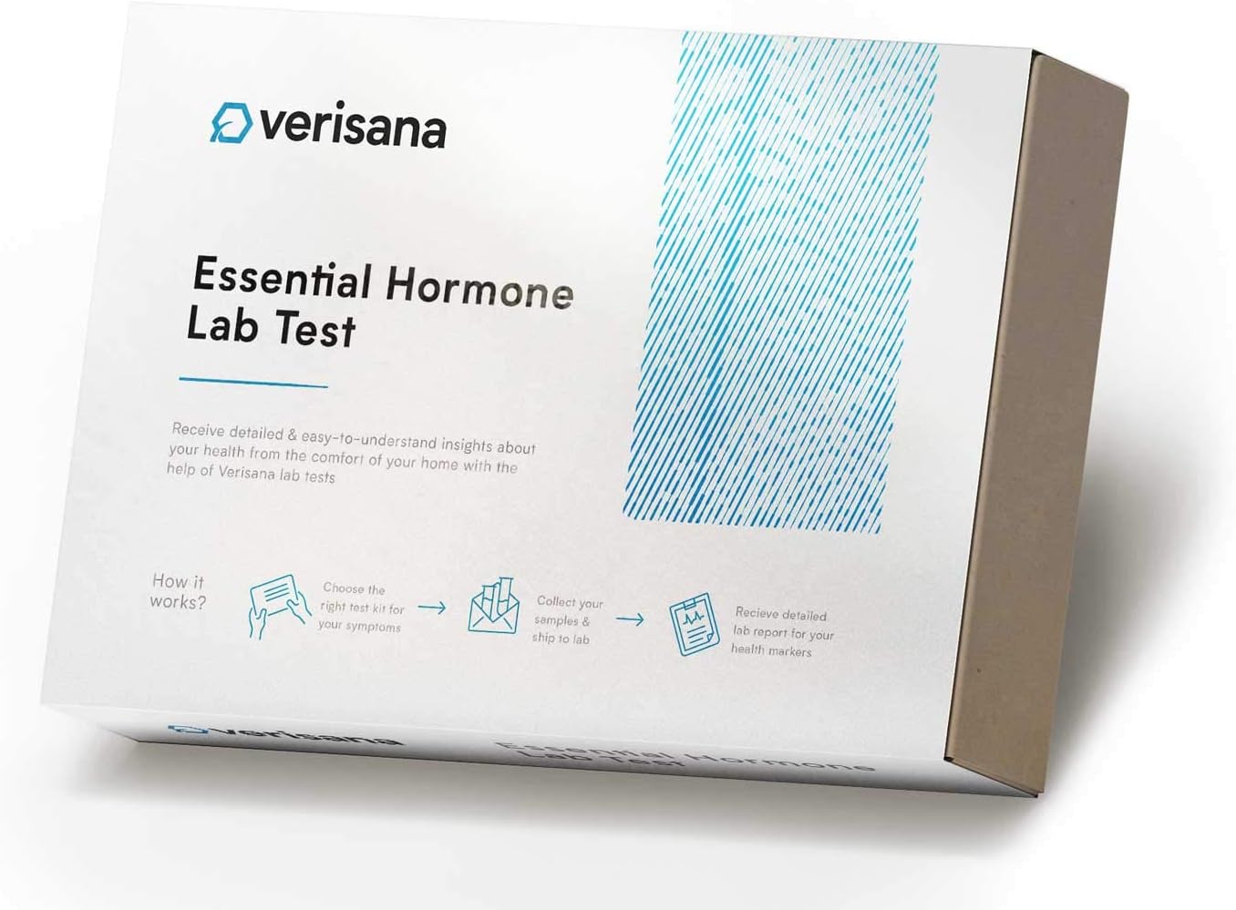 Essential Hormone Test – Check 3 Vital Hormones (E2, Pg & T) with a Simple Saliva Sample– at-Home Test Kit – Verisana