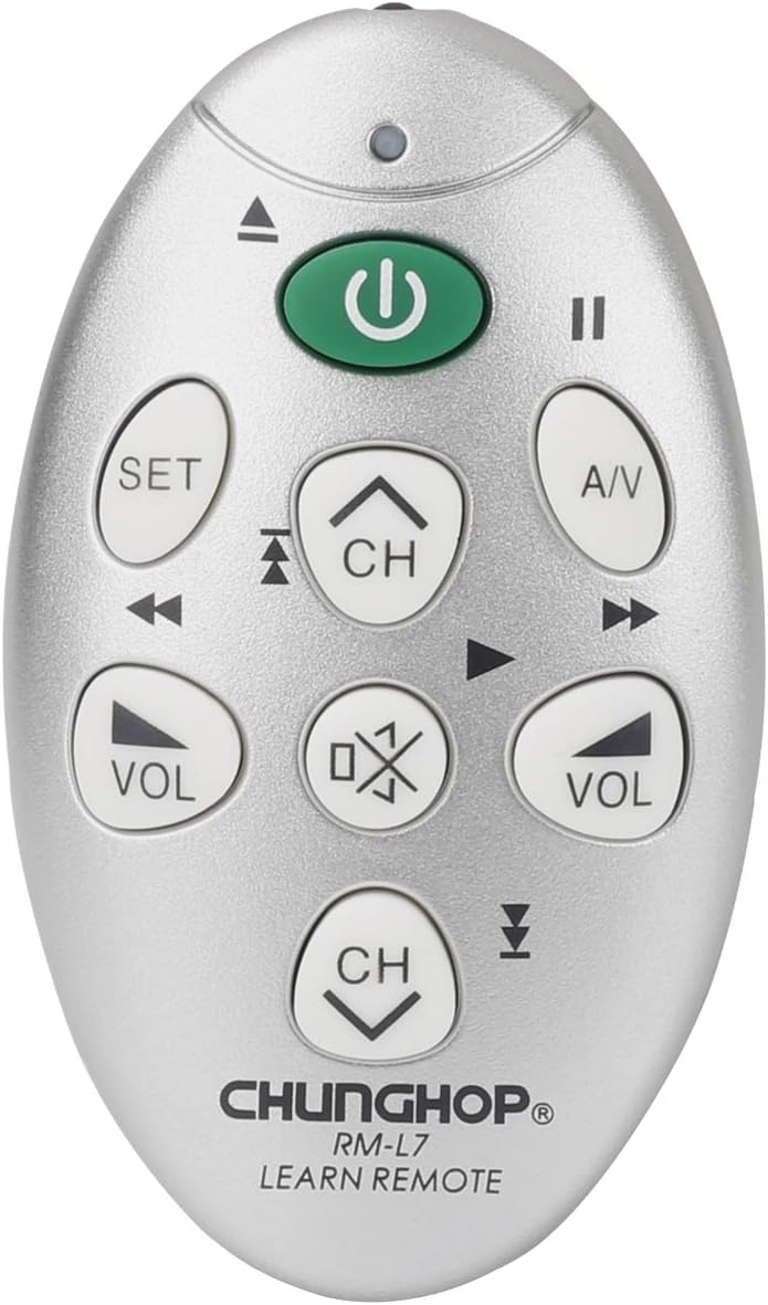 CHUNGHOP Universal IR Mini Learning Remote Control RM-L7 with 7 Keys for Projector TV VCR CBL DVD VCD CD SAT Smart Controller