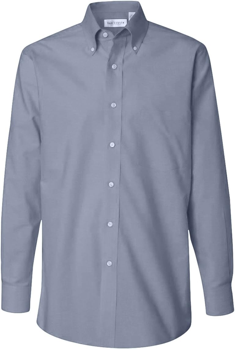 Van Heusen Long Sleeve Button Down Pinpoint Shirt