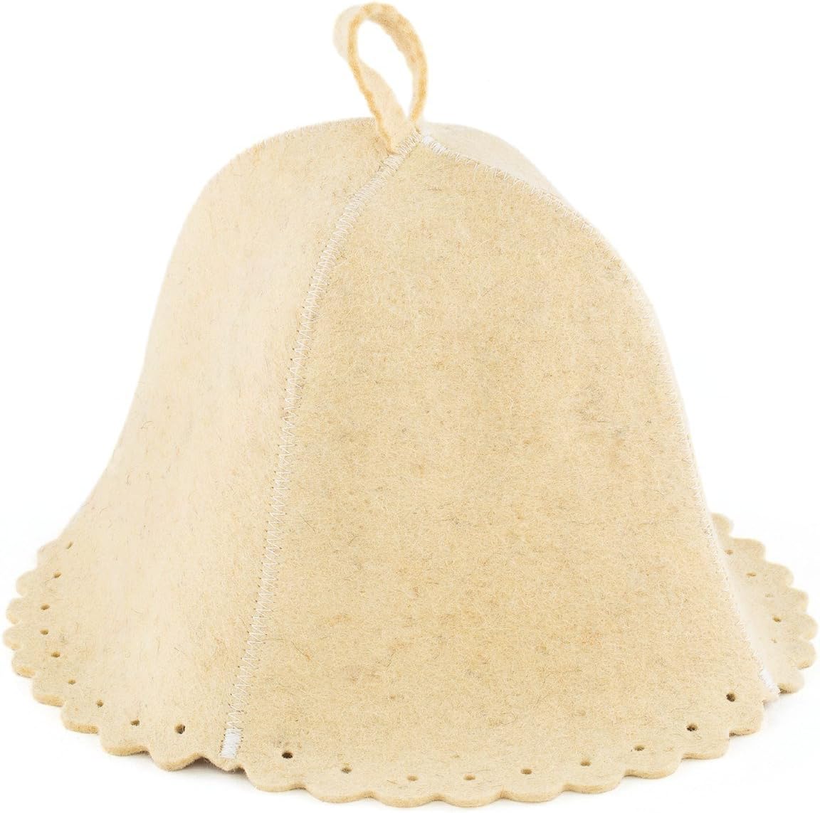Wool Sauna Hat White Without Embroidery