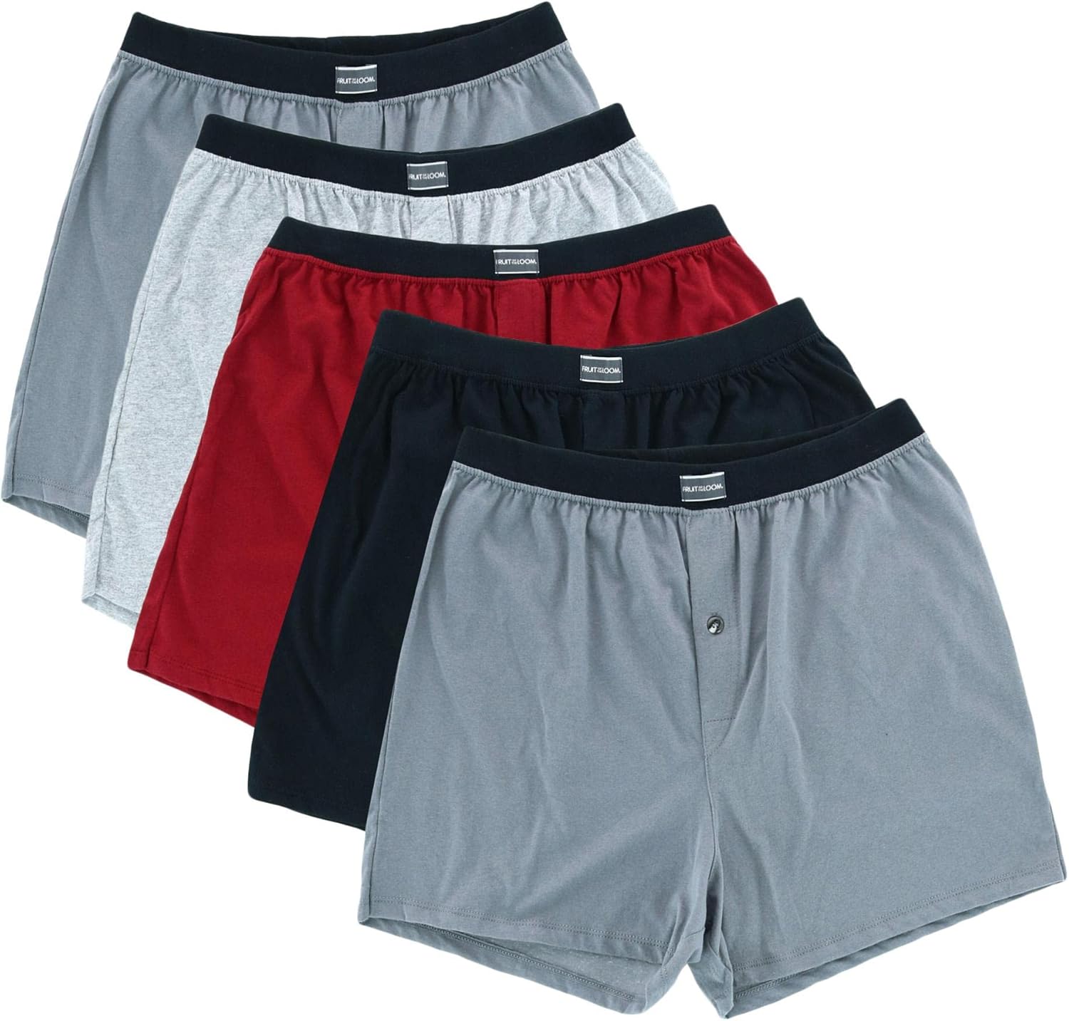 Fruit of the Loom Men's 5pk Boxers - (Colors May Vary, Medium)