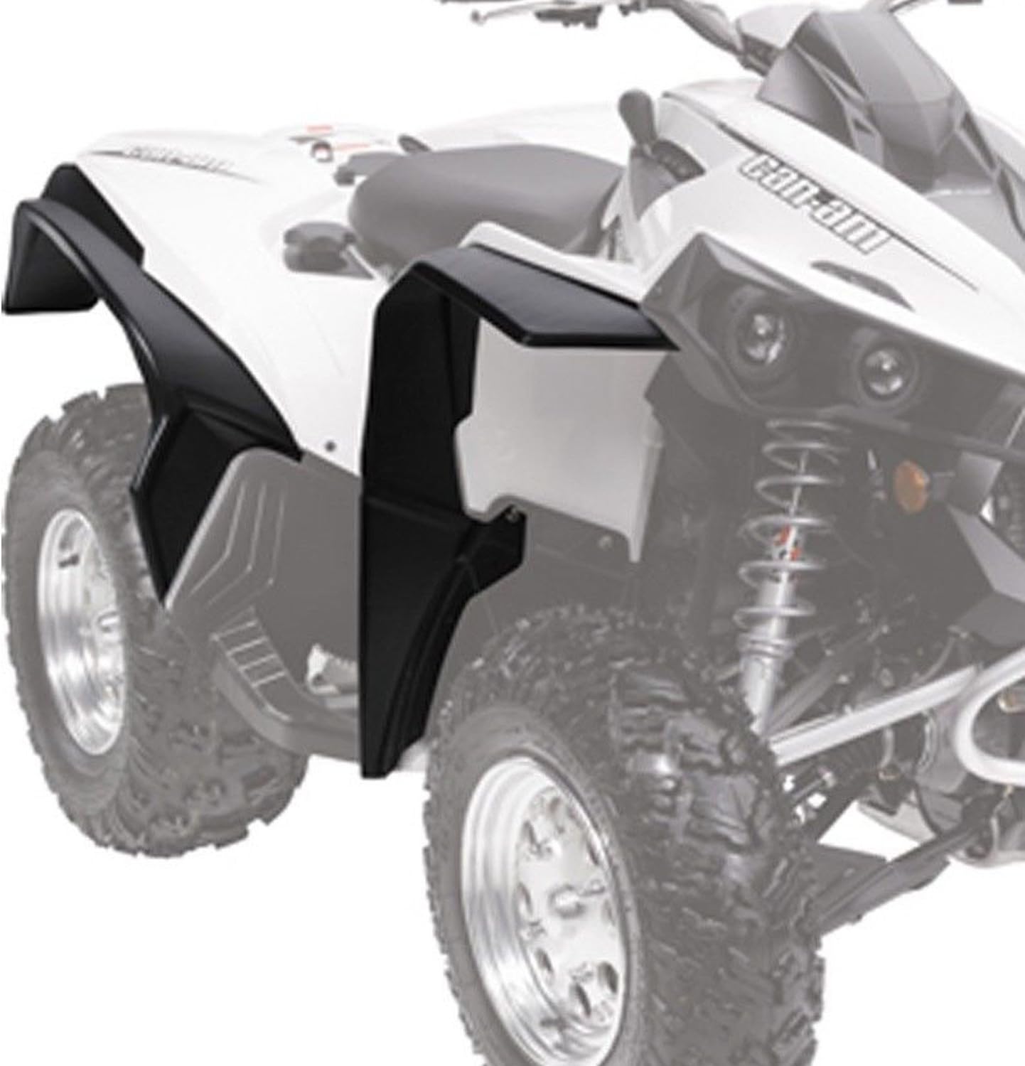Can-am New OEM ATV Black Over Fender Mudguard Kit, Renegade, 705012695