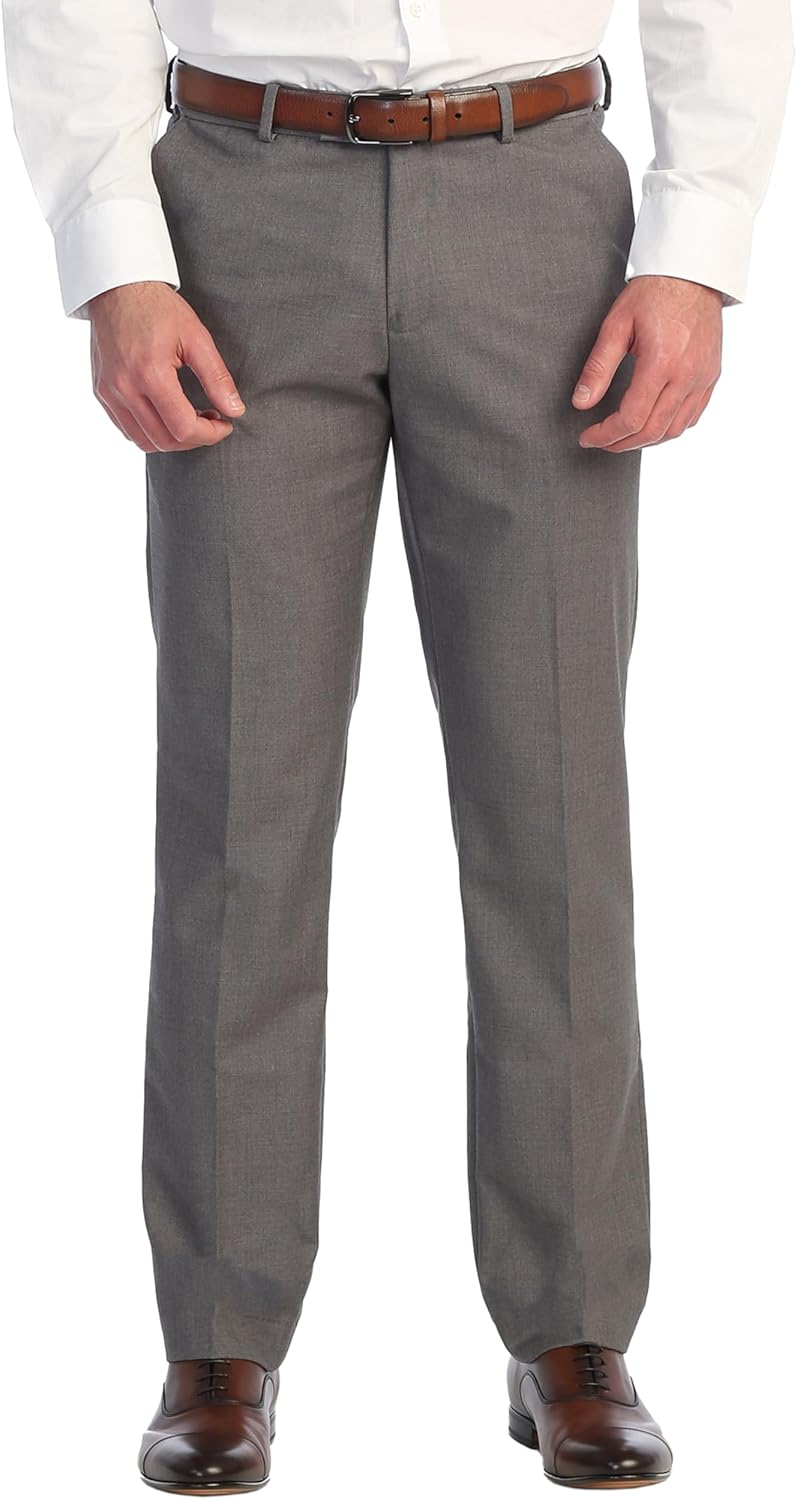 Gioberti Men's Hidden Expandable Waist Dress Pants