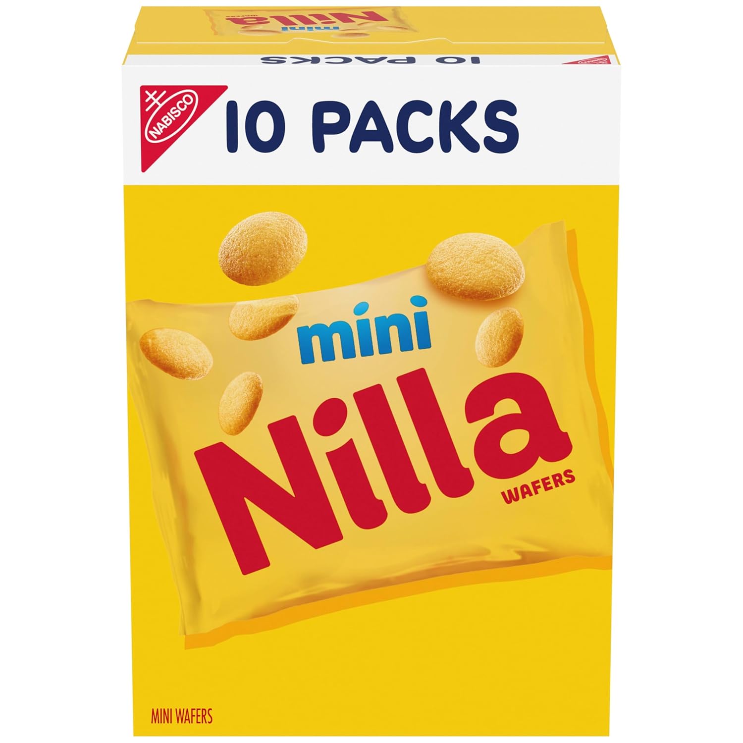 NILLA Wafers Mini Cookies, Vanilla Wafers, 10 Snack Packs