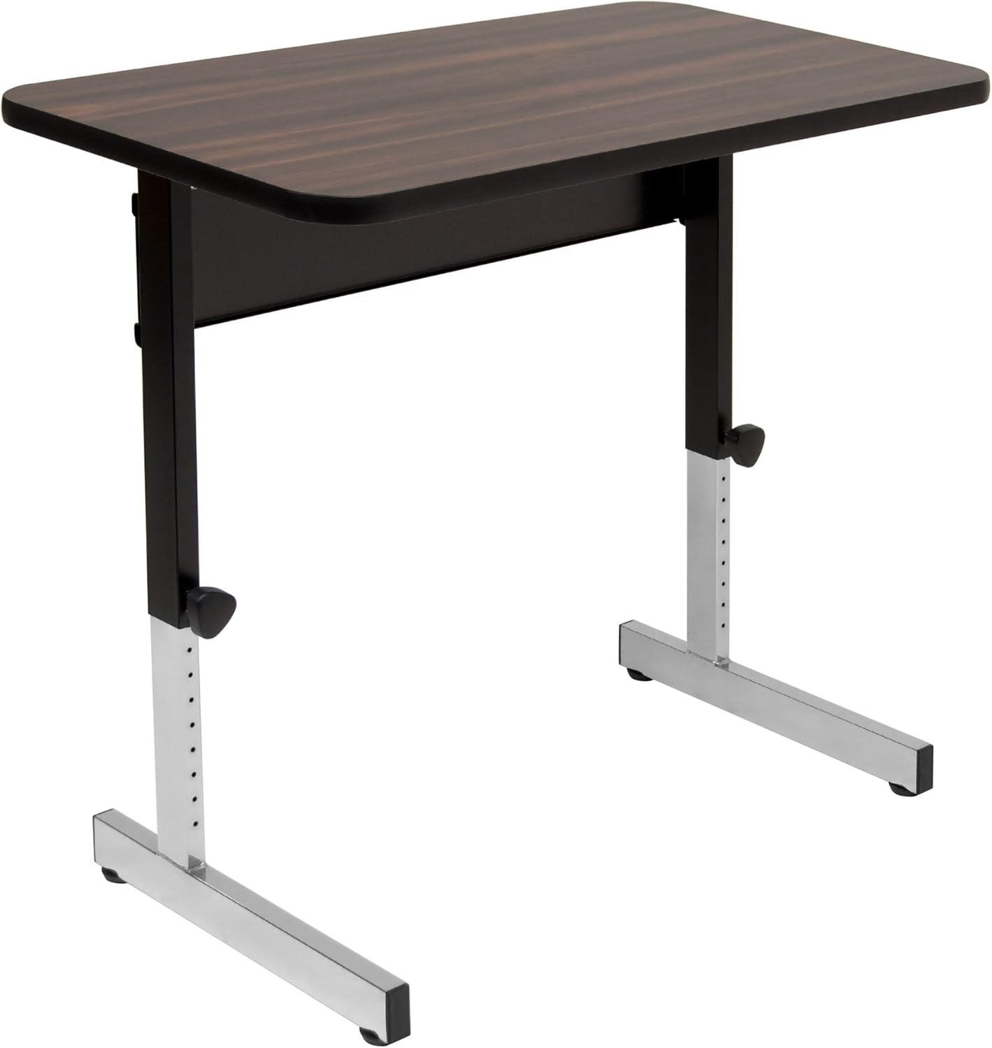 Calico Designs Adapta Desk - Height Adjustable Desk - 23"-33.5" - All-Purpose Standing Table for Home Office, Art, and More - Black/Walnut