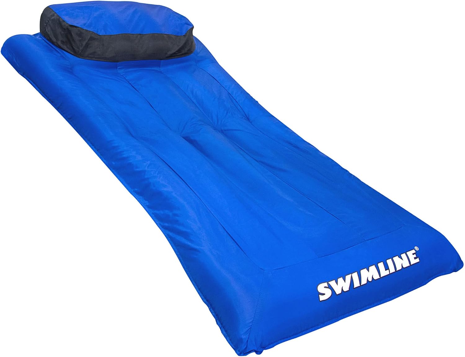 SWIMLINE ORIGINAL Fabric Covered Pool Float Mattress Lounger Raft For Adults & Kids I Comfortable Head Rest & Quick-Dry Cover For Adult Or Kid Floating & Lounging Dogs 9057