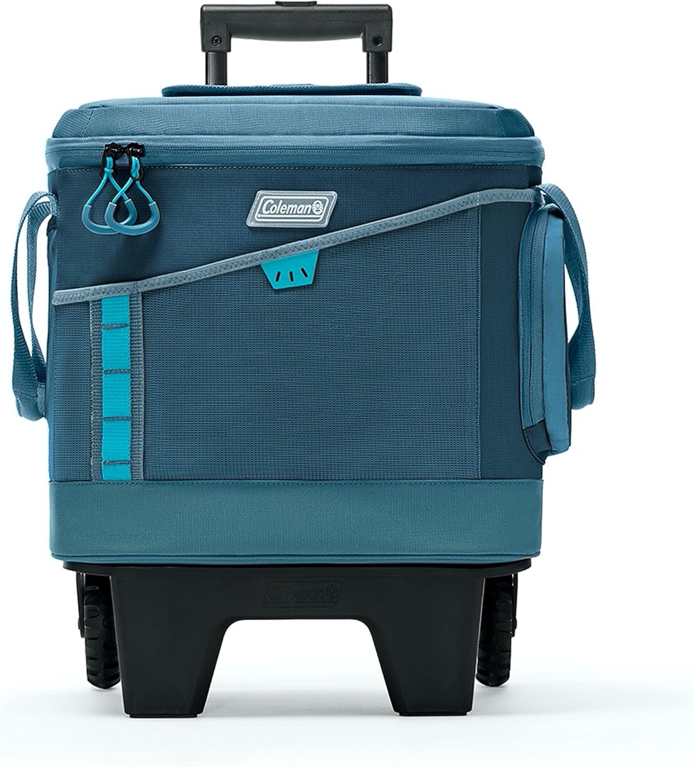 Coleman Sportflex 42-Can Wheeled Soft Cooler, Leakproof Cooler with Heavy-Duty Wheels & Expandable Pockets, Keeps Contents Cold up to 34 Hours