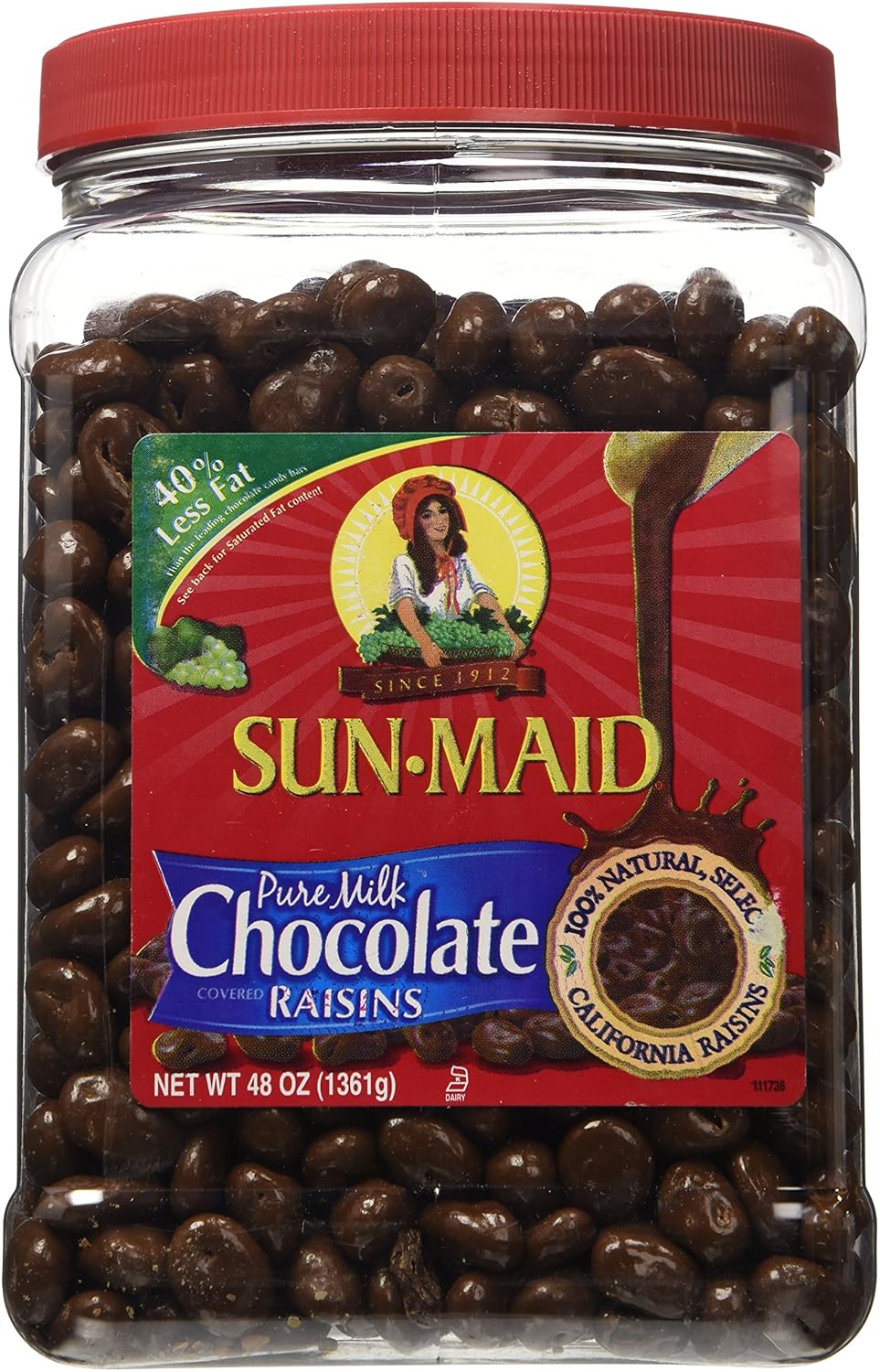 Sun-Maid Milk Chocolate Covered Raisins - 48 oz