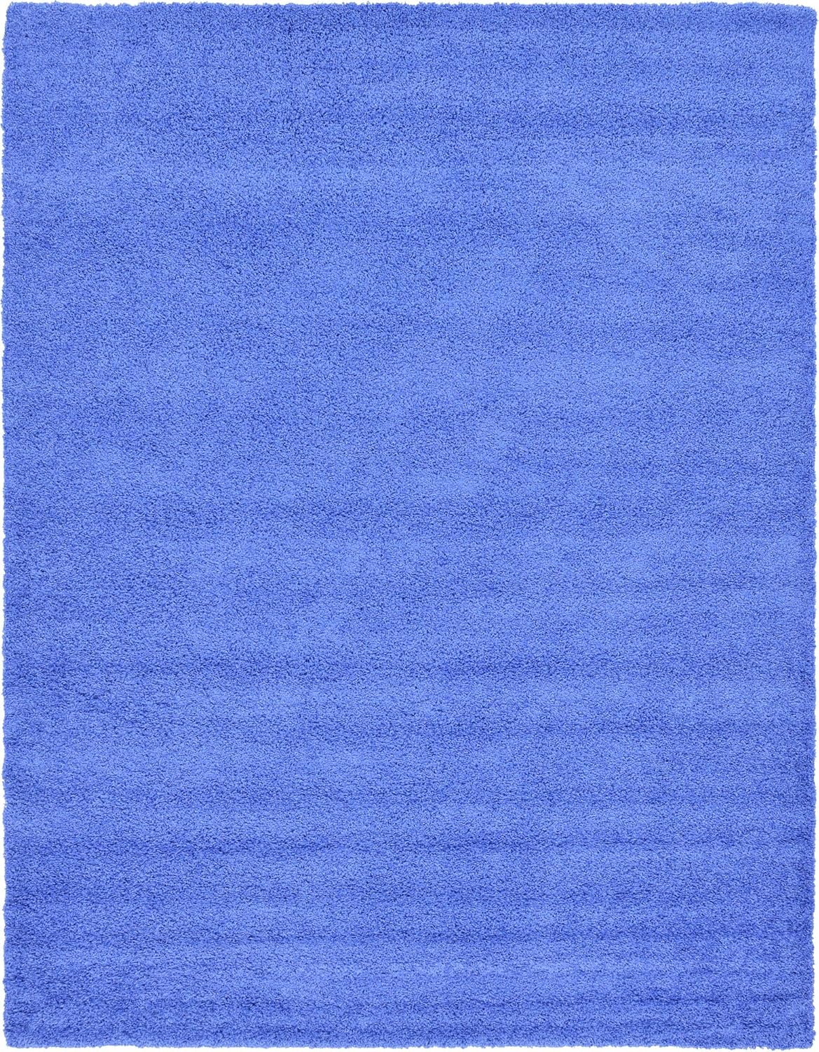 A2Z Rug Cozy Shaggy Collection 12x15-Feet Solid Area Rug - Periwinkle Blue