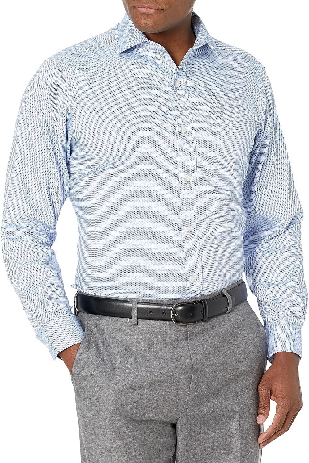 Buttoned Down Mens Classic Fit Spread Collar Pattern Dress Shirt